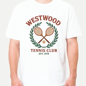 Vintage T-shirt tennisclub, retro sport-T-shirt, klassiek shirt tennisteam, uniseks sportkleding, cadeau tennisliefhebber
