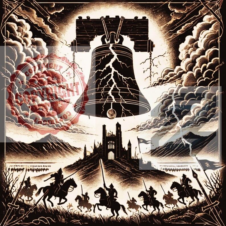 Colossal Bell The Bell of Reckoning: Gothic Fantasy Digital Art Print - Artwork ...