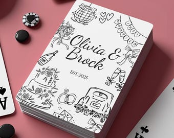 Kundenspezifische Hochzeitsspielkarten: Das personalisierte Paargeschenk