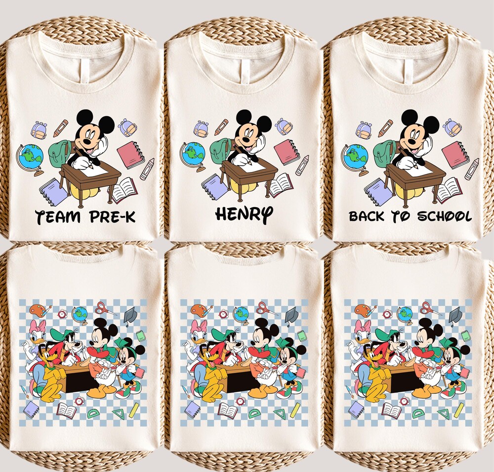 Mickey Disney Back To School Shirt | Kids T-Shirt, Casual Mickey Mouse Clothing & Great School Gift Teeshirtsummer