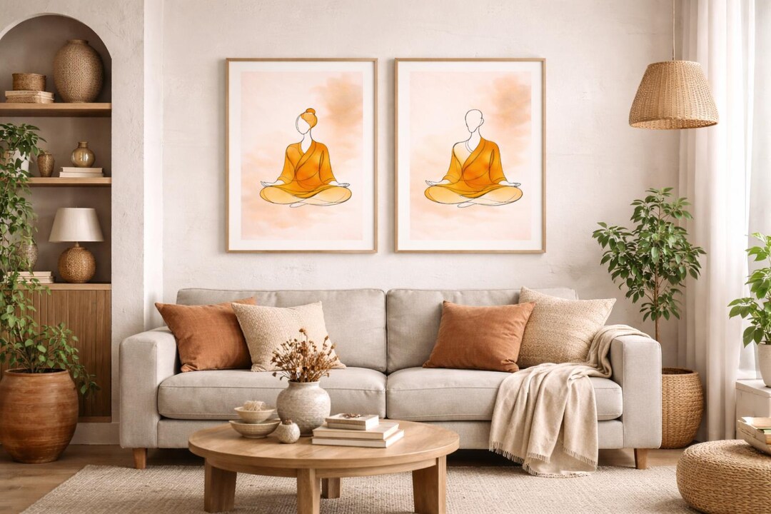 Minimalist Meditation Art Print | Zen Wall Art | Boho Spiritual ...