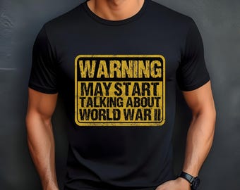 Retro World War Two WWII History Teacher T-Shirt, Funny History Buff Tee Military Enthusiast Gift; WWII Discussion Starter, WWII history tee