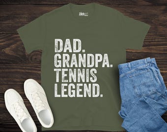 Dad Grandpa Tennis Legend Shirt, Vintage Tennis Lover Tee, Tennis Gift for Grandfathers, Funny Tennis Grandpa Shirt, Tennis Grandpa Gift