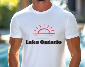 Retro Sunset Great Lakes Lake Ontario T-Shirt