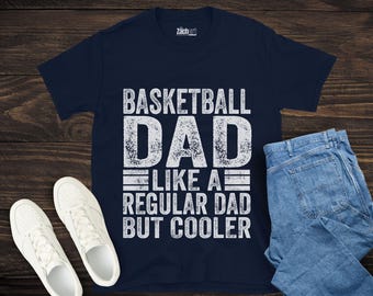 Basketbalvader als een gewone vader, maar dan koeler shirt, shirt basketbal vader, cadeau voor coole basketbalvader, beste vader basketbalcadeau,