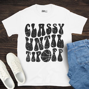Edel bis Tipoff Shirt, Basketball Mom Spieltag Shirt, süßes Basketball Mama Shirt, trendiges Basketball Shirt, Basketball Frauenshirt