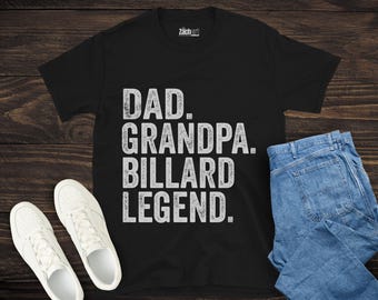 Dad Grandpa Billard Legend Shirt, Vintage Billard Lover Tee, Billard Gift for Grandfathers, Funny Billard Grandpa Shirt, Billard Gift
