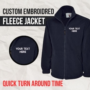 Personalized Monogram Columbia Unisex Fleece Jackets, Custom Name Logo Embroidered Jacket, Personalized Gift, Embroidery Text Fleece Jackets