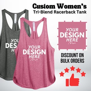 Custom Text Tank, Custom Workout Tank Top, Personalized Gift Tank, Custom Birthday Tank, Vacation Tank top, Custom Fitness Tank, Custom Top