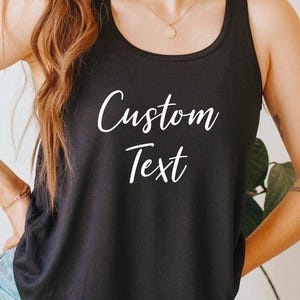 Custom Text Unisex Tank Top For Men And Women, Personalized Tank Gift Custom Design, Custom Sport Team Tank Front Back Print, Women, Men