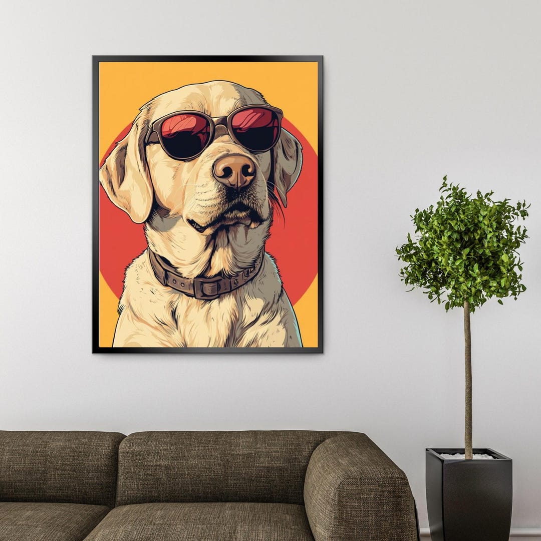 Dog Wearing Glasses Wall Art | Funny Dog Printable Poster | Hipster Pup ...