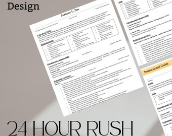 24 Hour RUSH Resume Writing | Professional Resume Writing | Resume Creator | Resume Help | Resume Template | Executive Resume