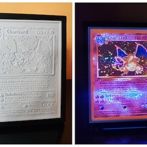 Lámpara LED de carta Pokémon personalizada