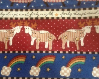 Two By Two - Noahs Ark Border Print - Cotton Quilting Fabric - Fabric Traditions 1995