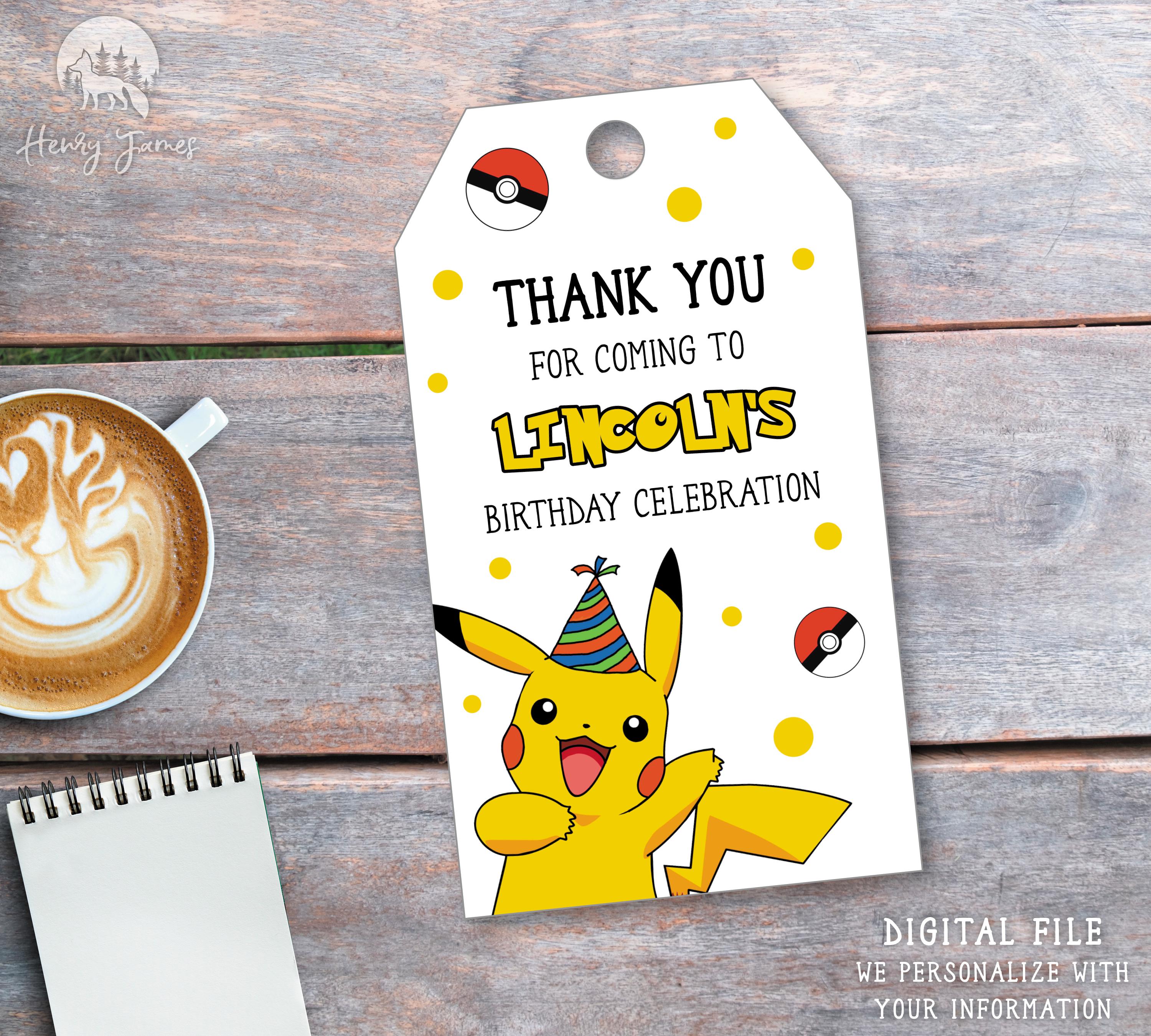 Pokemon Birthday Thank You Tag, Pikachu Thank You Tags, Pokemon Birthday Party Favor Tag, Pokeball Printable Tags, Digital File, Digital Tag - Etsy Pokemon Birthday Thank You Tag, Pikachu Thank You Tags, Pokemon Birthday Party Favor Tag, Pokeball Printable Tags, Digital File, Digital Tag - Etsy
