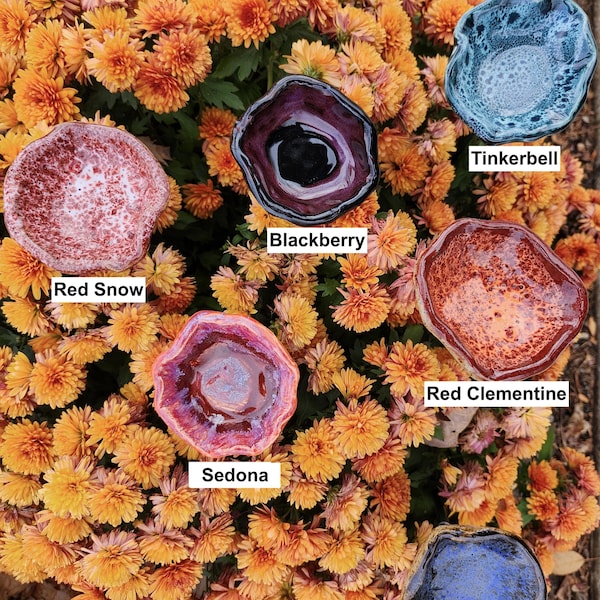 Handcrafted Ceramic Pollinator Watering Station: Bee & Butterfly Garden Art Puddler for Outdoor Hydration