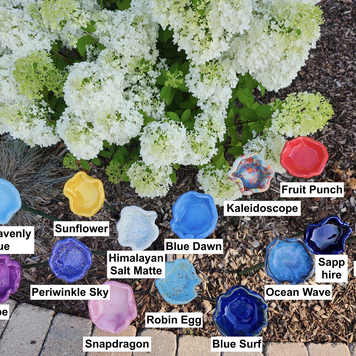 Ceramic Bee Watering Station, Pollinator Puddler, Butterfly Cup & Garden Art Decor for Pollinators, Large 4 inch