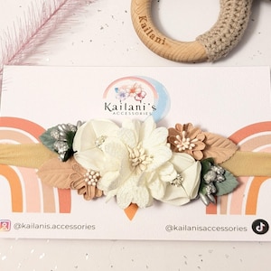 Baby Flower Headband, Toddler headbands, Crown Baby Headband, Photoshoot prop, Wedding hair, Christening band, cake smash prop, Floral band