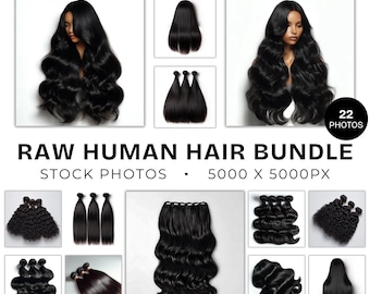 Hair Extension Stockphoto Raw Hair Bundle Raw Human Hair Bundles Wig Hair Photoshoot Website Hair Branding Photos for Hair Business Photos
