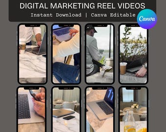 Faceless Mens Digital Marketing Instagram Reels, Work From Home Video, Digital Market Reels, Freelance Reel, Men Reels Bundle, Men Instagram