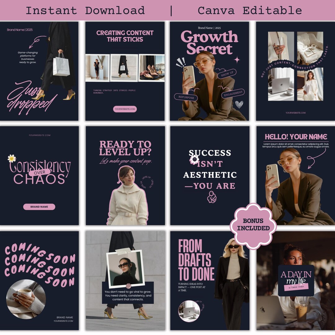 Modern Instagram Canva Template, Instagram Post Template, Social Media ...