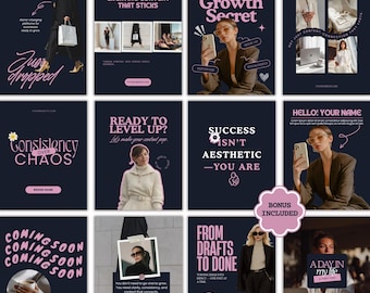 Modern Instagram Canva Template, Instagram Post Template, Social Media Post Template Bold social media post template bold, SMM Templates