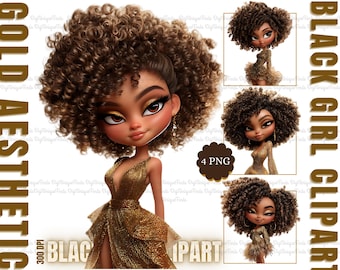 Schwarzes Mädchen Clipart Mode Afro Frau Melanin Mädchen Clipart Schwarzes Mädchen Magie Sublimation Png Clip Art Bundle Kommerzielle Nutzung Clipart Bundle