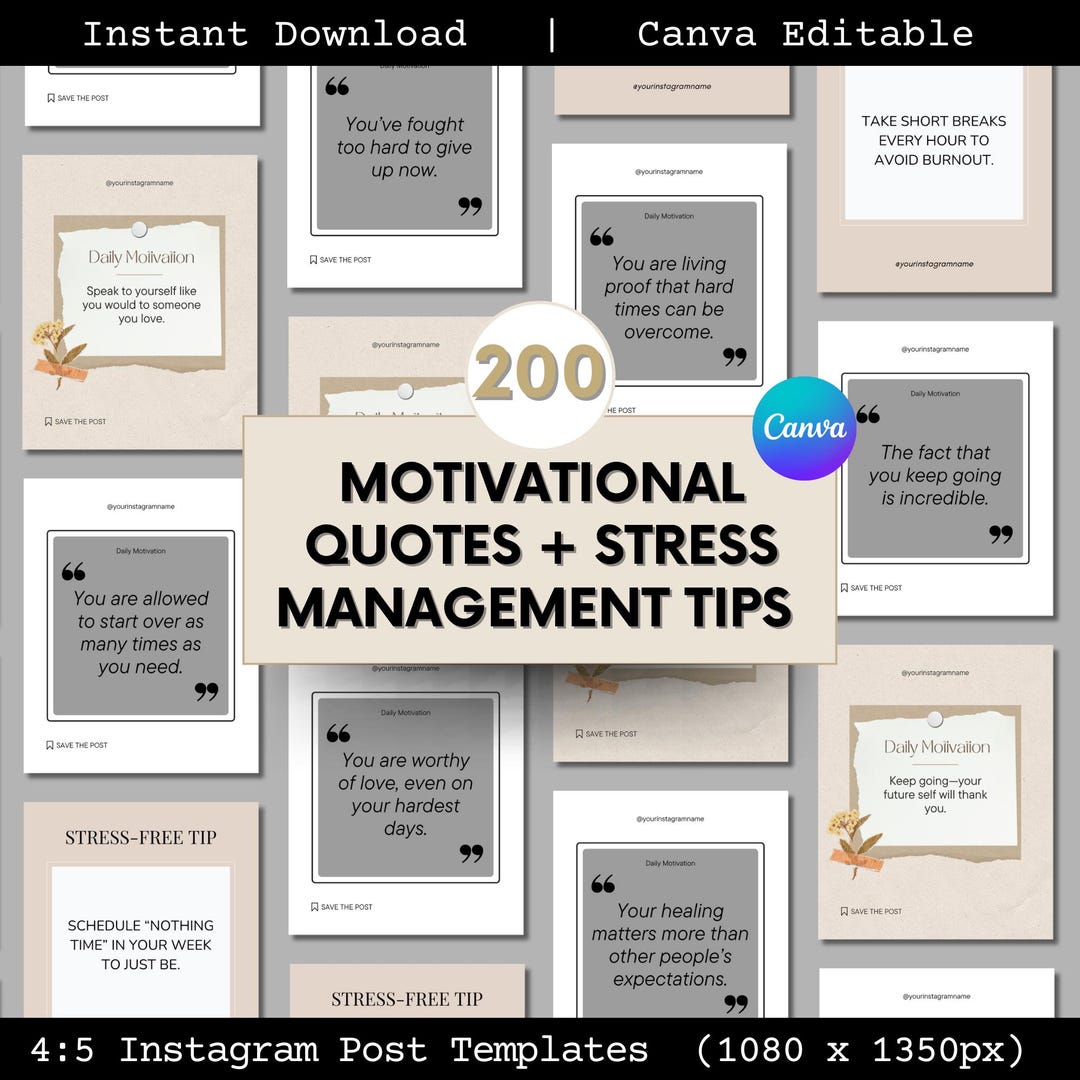 Therapist Instagram Templates: Mental Health Motivational Quotes (canva ...