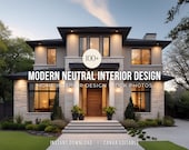 Neutral Interior Design Stock Photos Bundle Luxury Real Estate House Interior Real Estate Marketing Photos, Realtor Photos Modern Interiors