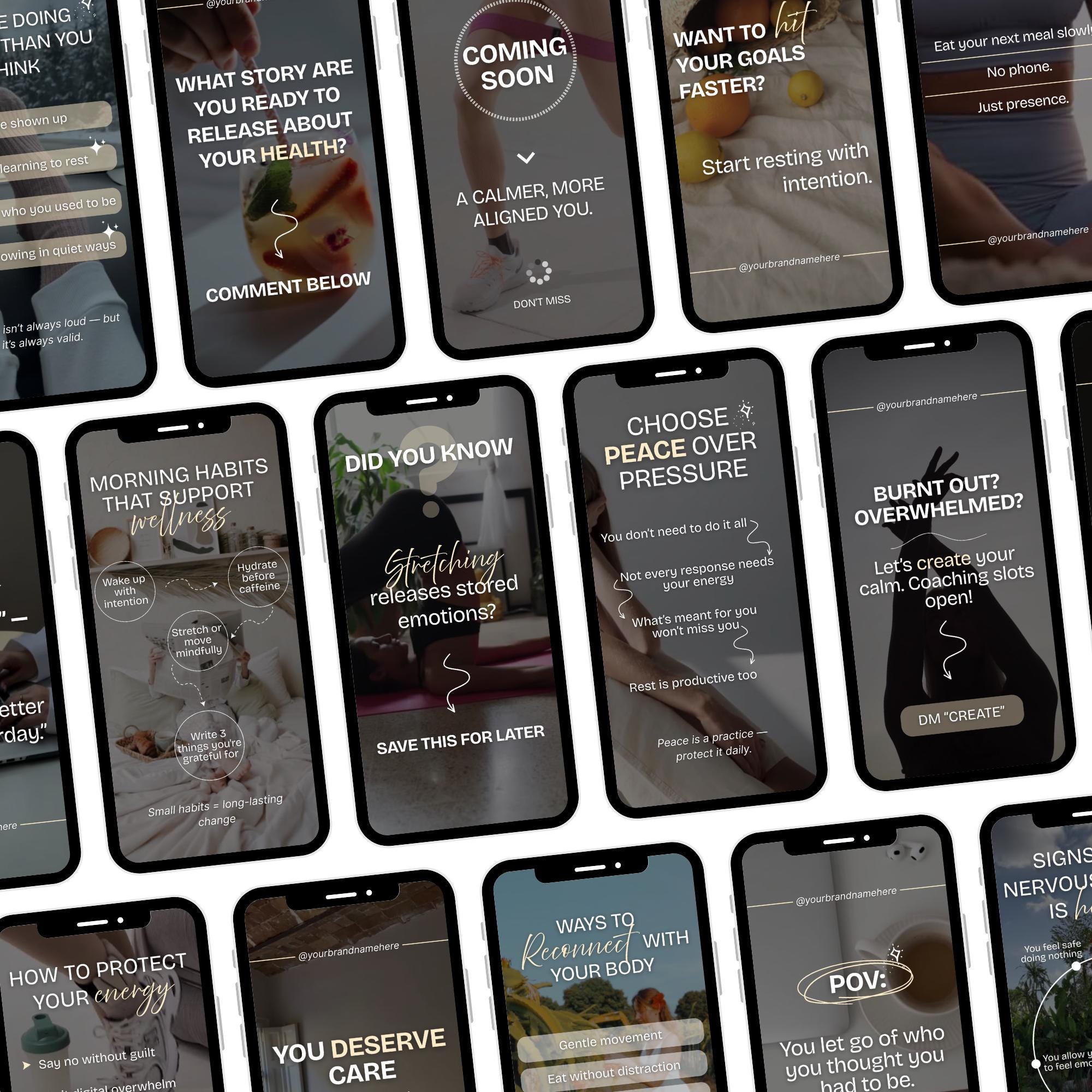 Wellness Instagram Reels Templates, Holistic Coach Reels Canva ...