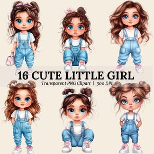 Schrullig, Mädchen, Clipart, kleines Mädchen, Clipart, Aquarell, wunderlich, Clipart, Cute Printable, Aquarell Clipart, 300 DPI PNG, Cute, Whimsical Girl