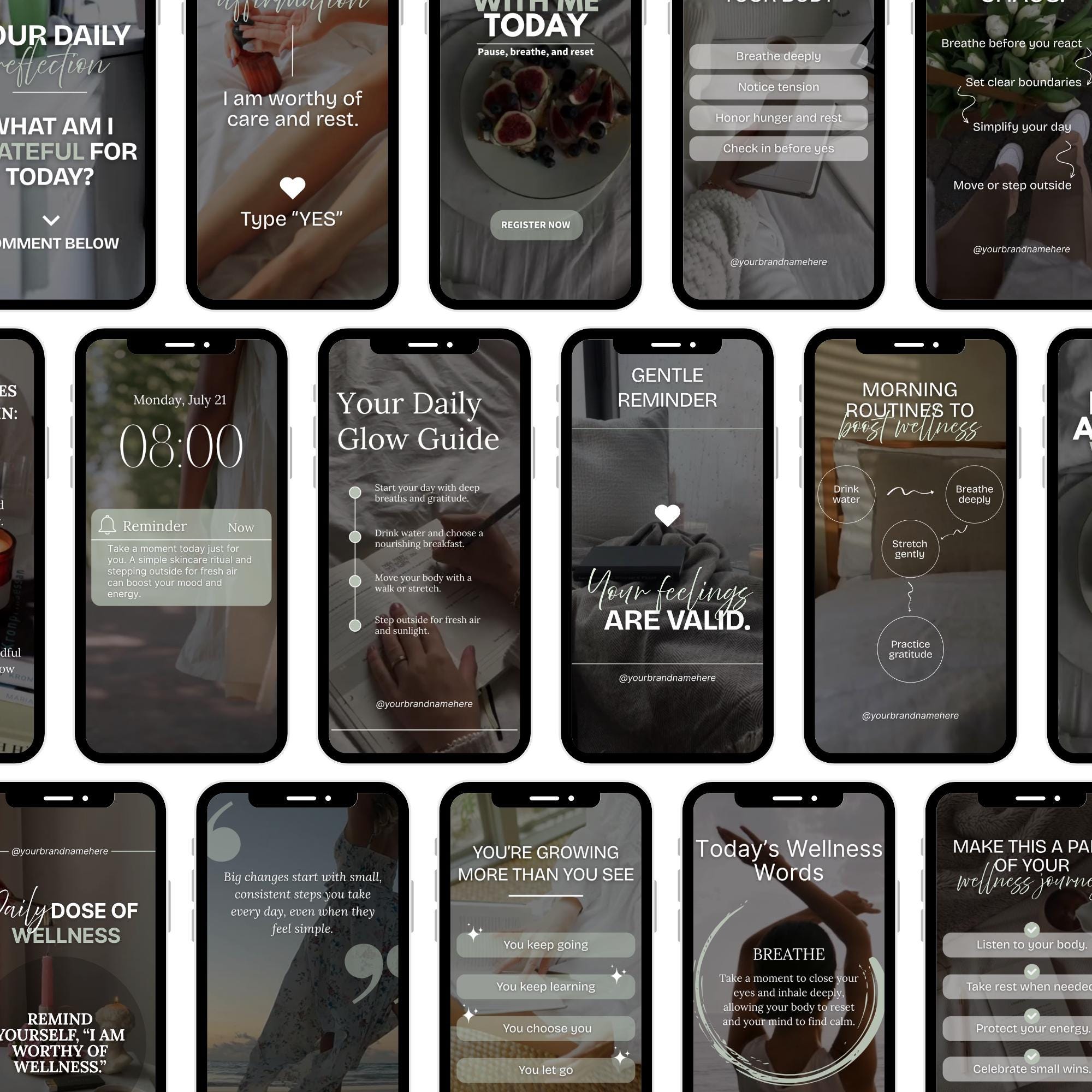 Wellness Instagram Reels Templates, Holistic Coach Reels Canva ...