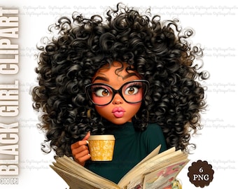 Black Girl Clipart Bundle PNG, Black Woman Afro Png Clipart Afro Women Sublimation Melanin Queen Black Girl Magic Digital Download