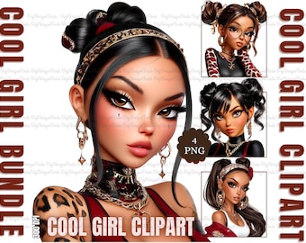 Fashionable Girl Graphics, Cool Girl Clipart, Cool PNG T-shirt Clipart Confident Girl Aesthetic Png Clipart, Girl Cute-png Sublimation Files