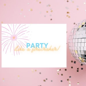 Faites la fête comme un pétard | Carte d'anniversaire audacieuse et impertinente PDF
