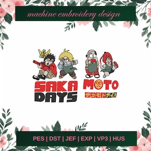 Anime Embroidery Design, Manga Inspired Machine Embroidery File,  Cartoon Patch, Colorful Instant Download Digital File