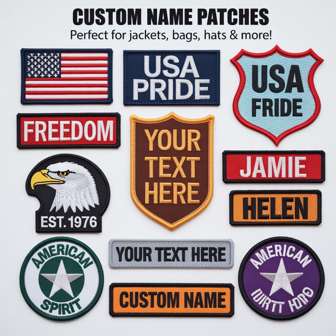 Custom Name Embroidered Patches, Personalized Iron on Patch for Jackets ...