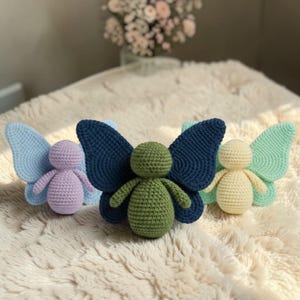 Butterfly Wing Crochet Pattern, Blue Winged Insect Amigurumi Tutorial, Flying Bug Plush Digital Download, Nature Inspired DIY, Crochet Toy