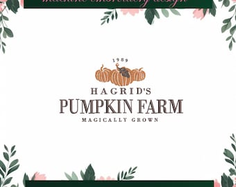 Hagrid pumpa gård broderimönster, höstmaskinbroderidesigner, 3 storlekar - direktnedladdningar, broderidesignfil för läskiga säsonger