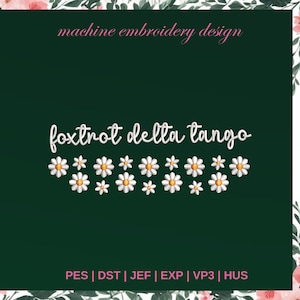 anti embroidery designs, gift for her machine embroidery designs, foxtrot embroidery design, dellla embroidery pattern, 3 SIZE Instant file