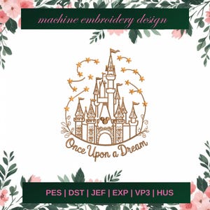 magische kasteelborduurontwerpen, droomkasteel machineborduurontwerpen, cadeau voor herborduurontwerp, magisch kasteel borduurpatroonbestand