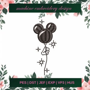 Mouse Embroidery Designs , Mouse lover Machine Embroidery Files , cute mouse embroidery pattern, Instant Download mouse lover embroidery