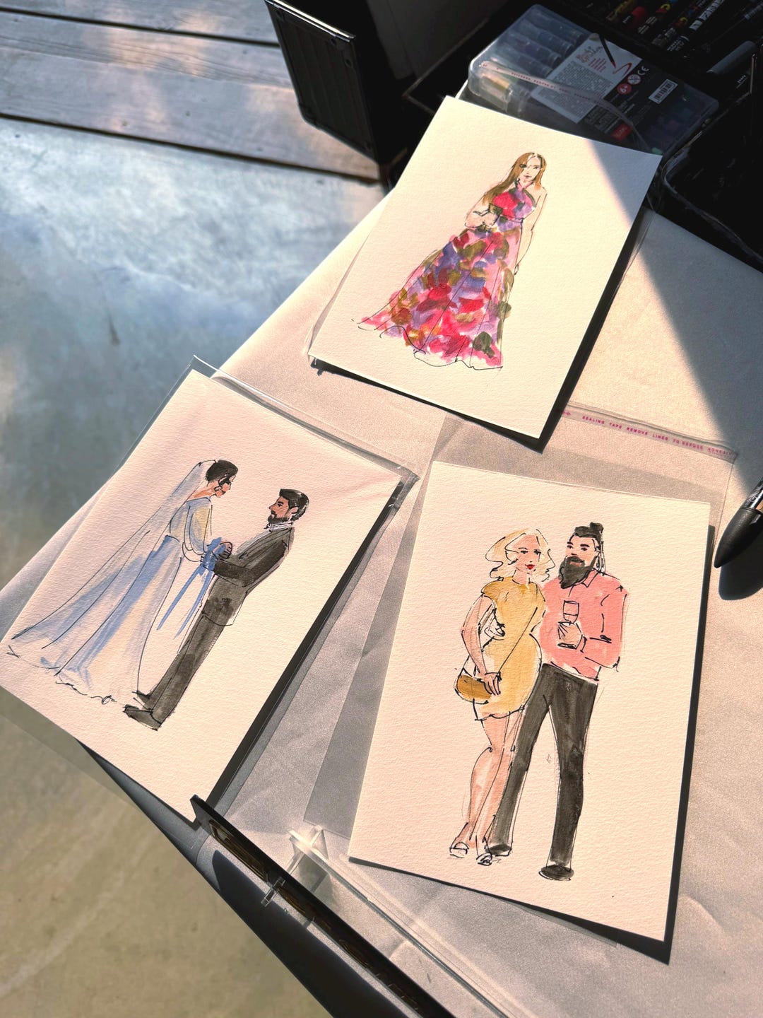 Custom Guest Sketches From Photo | Wedding Guest Favours | Party ...