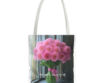Florale Baumwolltasche: Pink Bouquet, Everyday Shopping