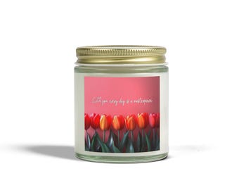 Inspirational Scented Candle: Eco-Friendly Coconut Apricot Wax