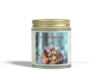 Scented Candle: Coconut Apricot Wax, Aromatherapy, Home Decor