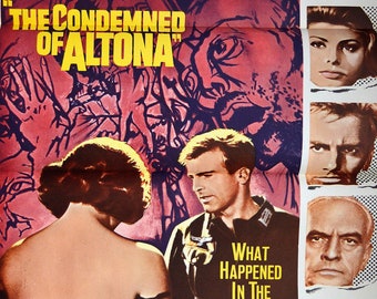 vintage original 1962 film poster THE CONDEMNED Of ALTONA Sophia Loren