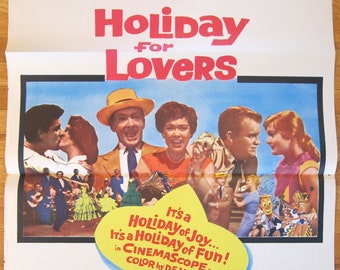 vintage original 1959 film poster HOLIDAY FOR LOVERS Clifton Webb Jane Wyman