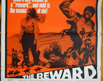 vintage original 1965 film poster THE REWARD  Max von Sydow Yvette Mimieux