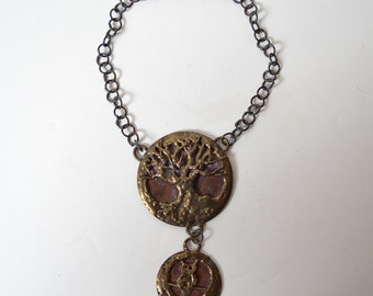 vintage necklace MAX ROBILLARD bohemian artist jewelry 1960s 1970s